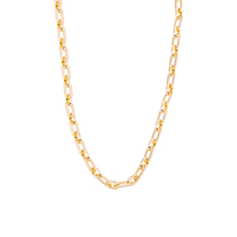 JB JOYAS BARON - Collar de Plata Esterlina 925 Eslabones revestido en Oro 14kt