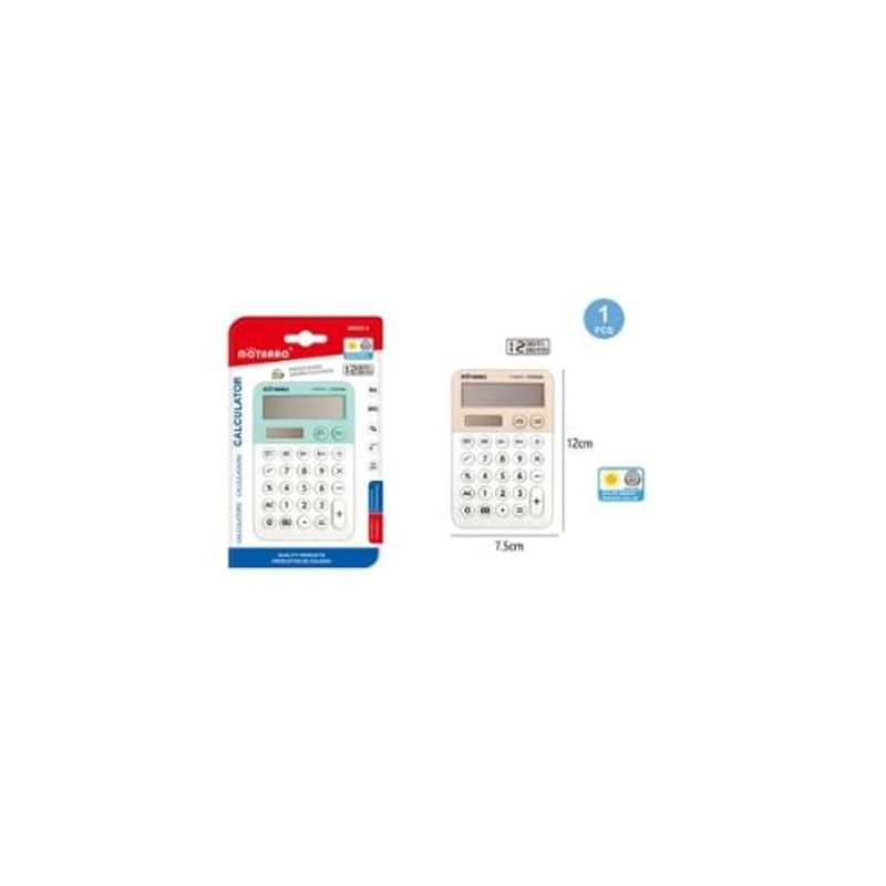 GENERICO - Calculadora Solar Blanco 12 Digitos