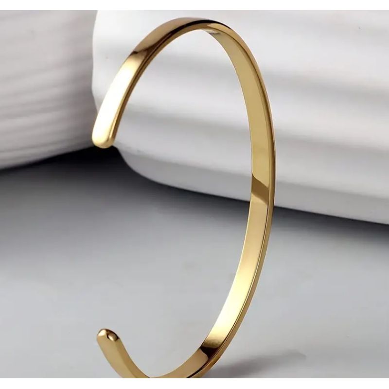 GENERICO - Brazalete Pulsera Mujer Dorado Baño de Oro