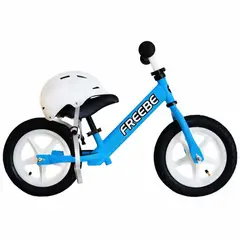 FREEBE - Bicicleta Azul + Casco aprendizaje sin Pedales Equilibrio para niños