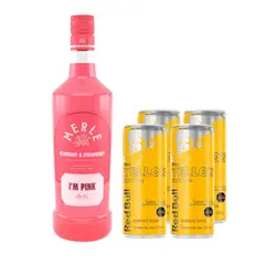 GENERICO - Pack Tropical Gin: Merle I'M Pink + 4 Red Bull Yellow 250cc