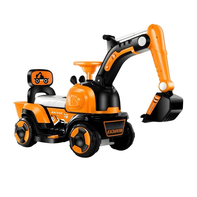 LUBABYCAS - Excavadora Eléctrica Montable Luces LuBabycas Naranja