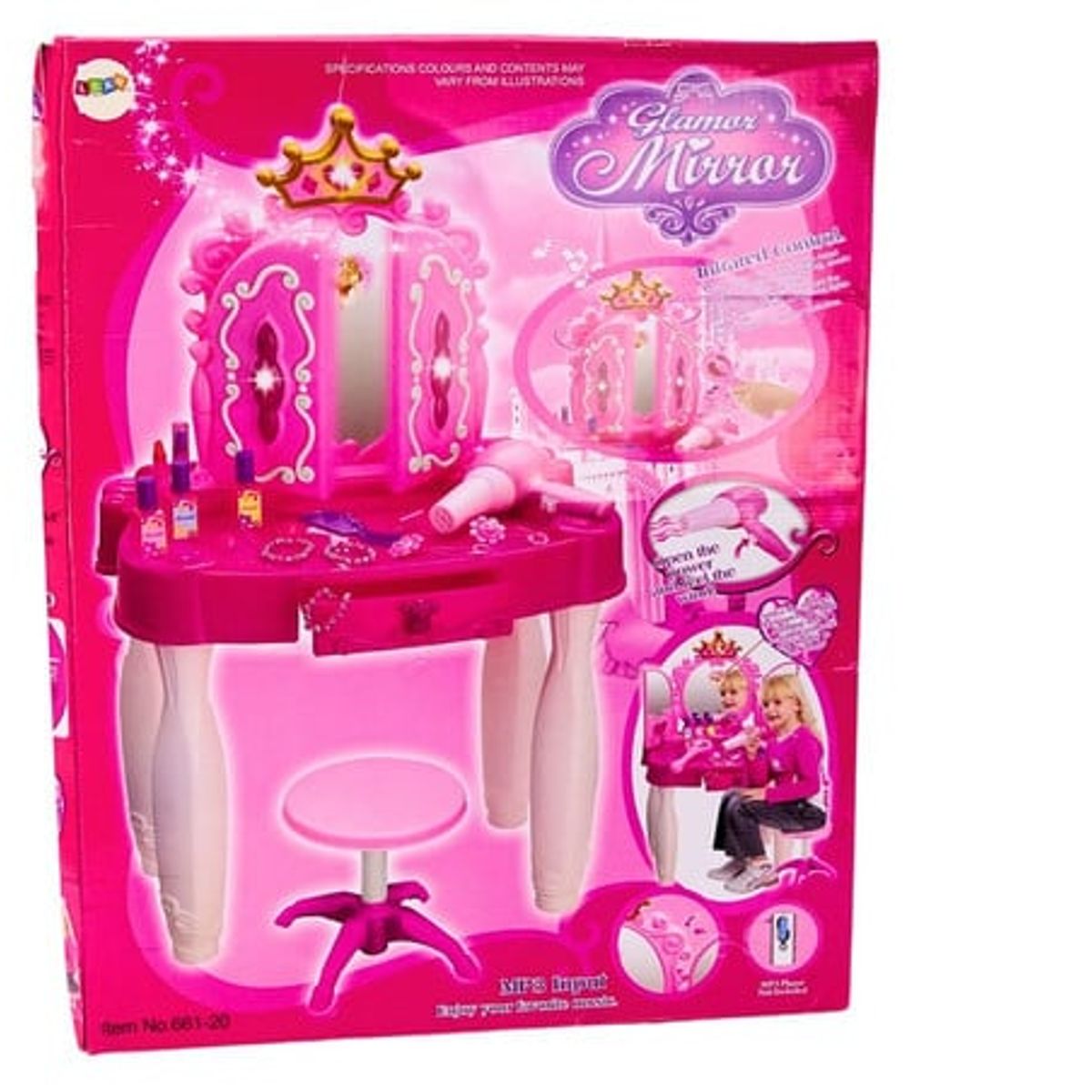 GENERICO - Tocador Musical con Accesorios Rosa