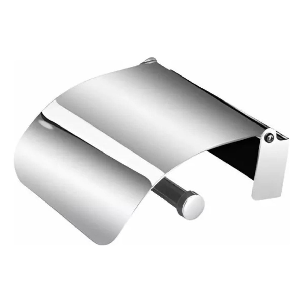 IMPORTCLICK - Soporte Papel Higiénico Baño Acero Inoxidable 13x14x45 CM Plateado - Plateado