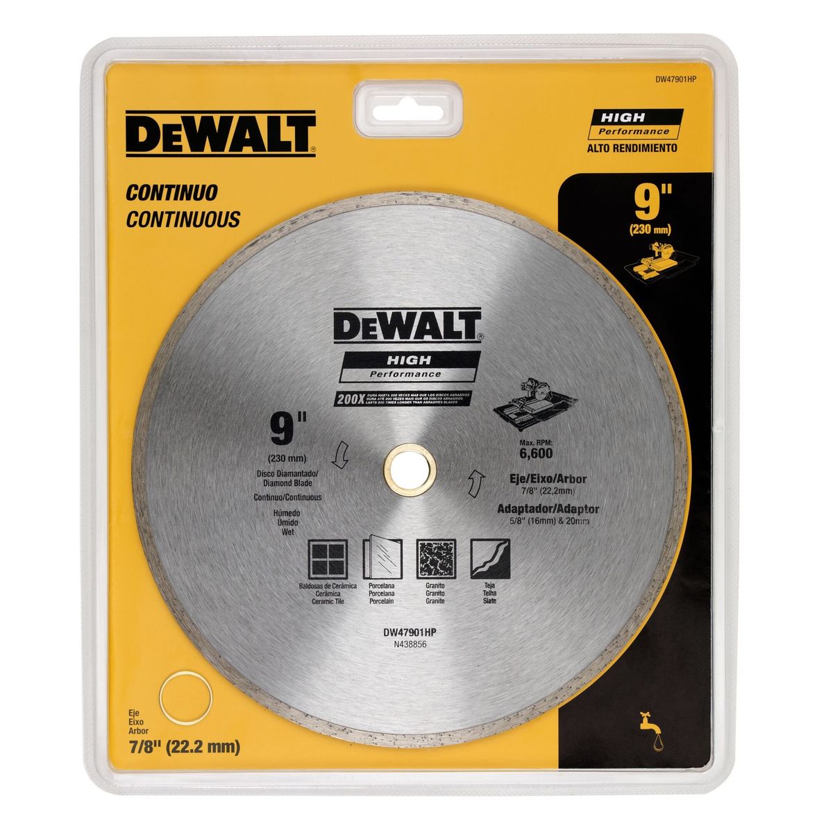 DEWALT - Disco diamantado 9” (230mm) DEWALT DW47901HP