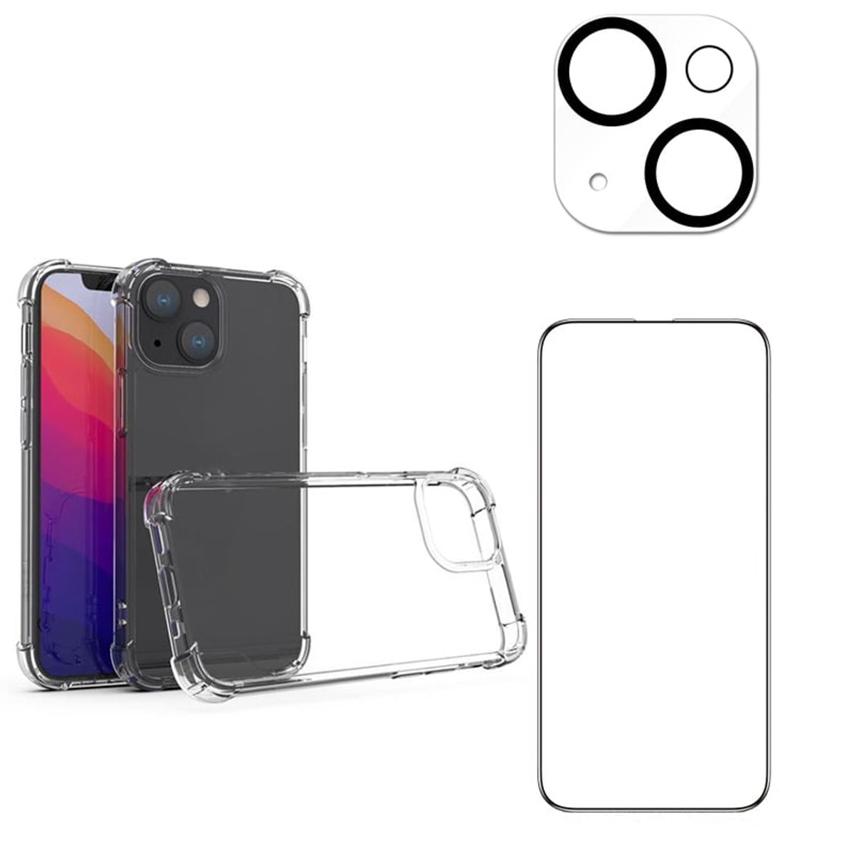 GENERICO - Carcasa  Para iPhone 13 + Vidrio Pantalla y Cámara