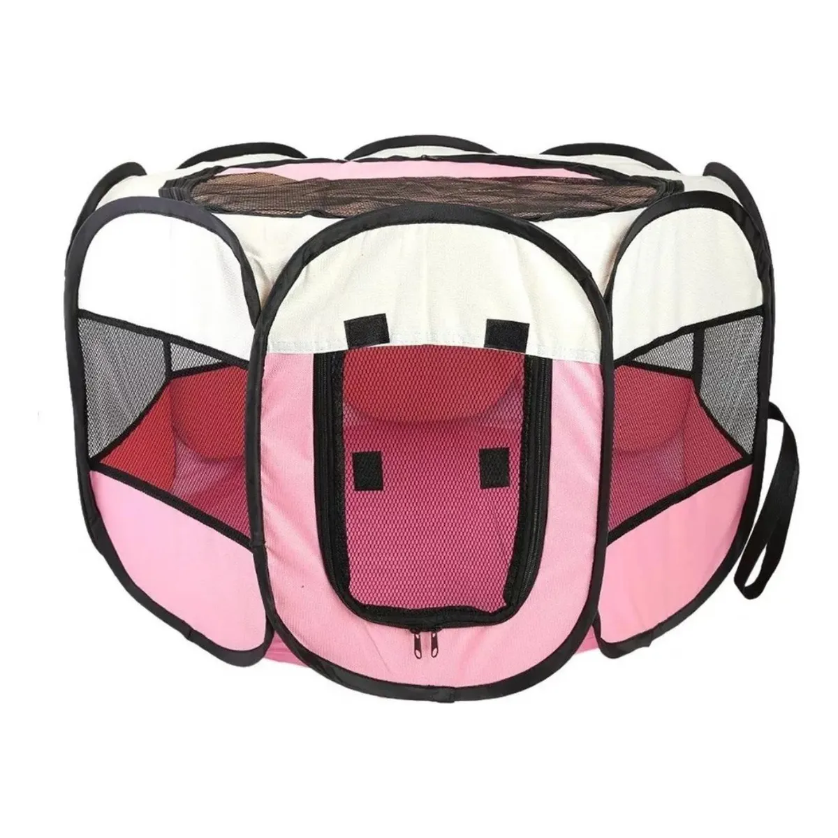 IMPORTCLICK - Corral Mascotas Portátil Multifuncional Perros Gatos Talla L Rosa