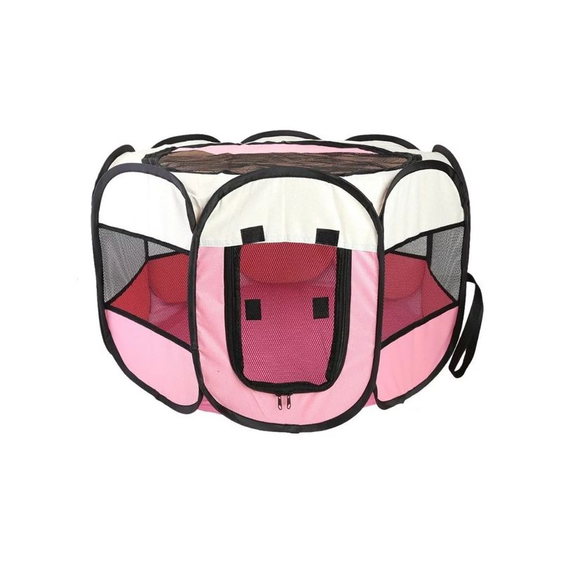 IMPORTCLICK - Corral Mascotas Portátil Multifuncional Perros Gatos Talla L Rosa - Rosa