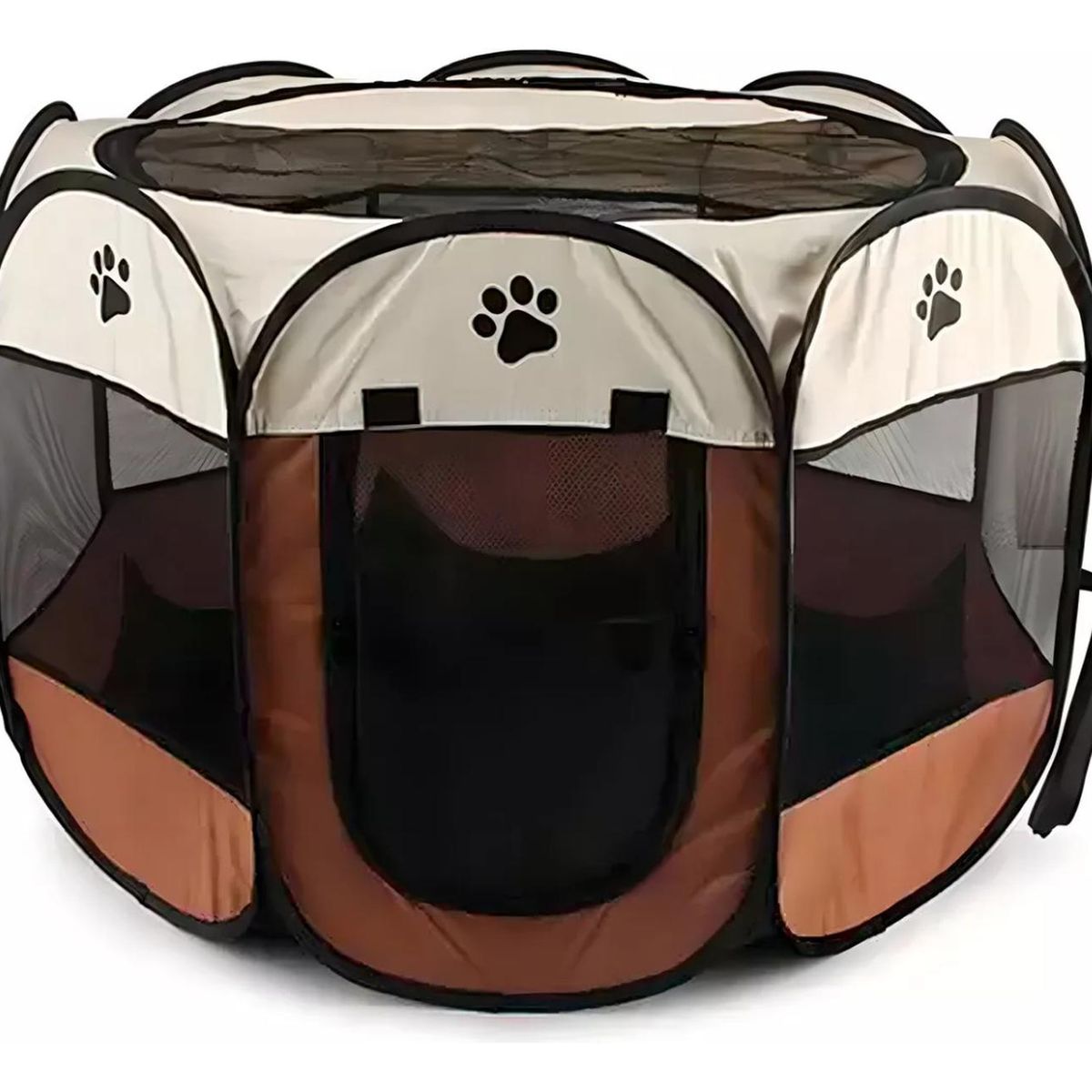 IMPORTCLICK - Corral Mascotas Portátil Multifuncional Perros Gatos Talla L Marrón - Café