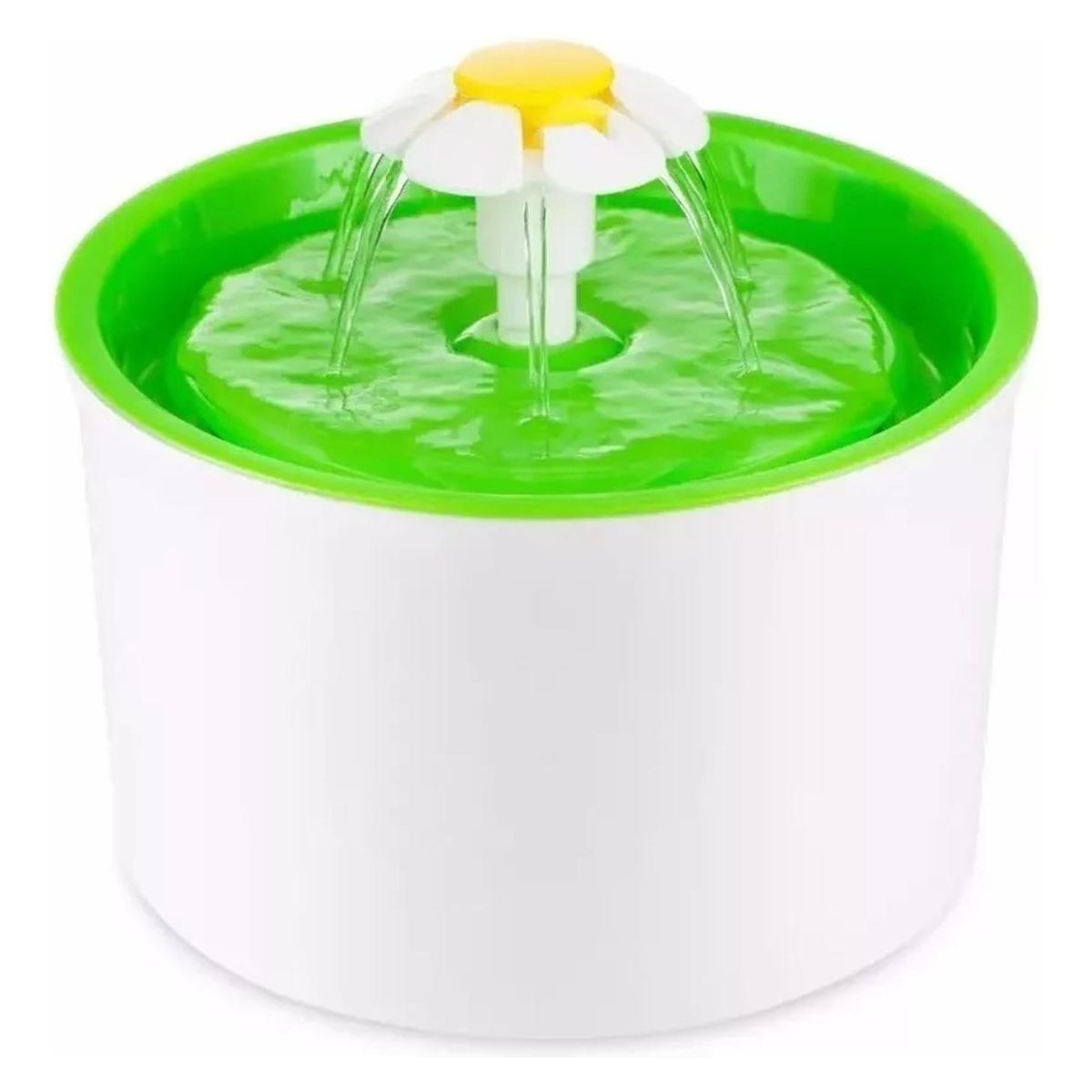 IMPORTCLICK - Bebedero Fuente Eléctrico Agua Mascotas 2 L Color Blanco Verde - Verde