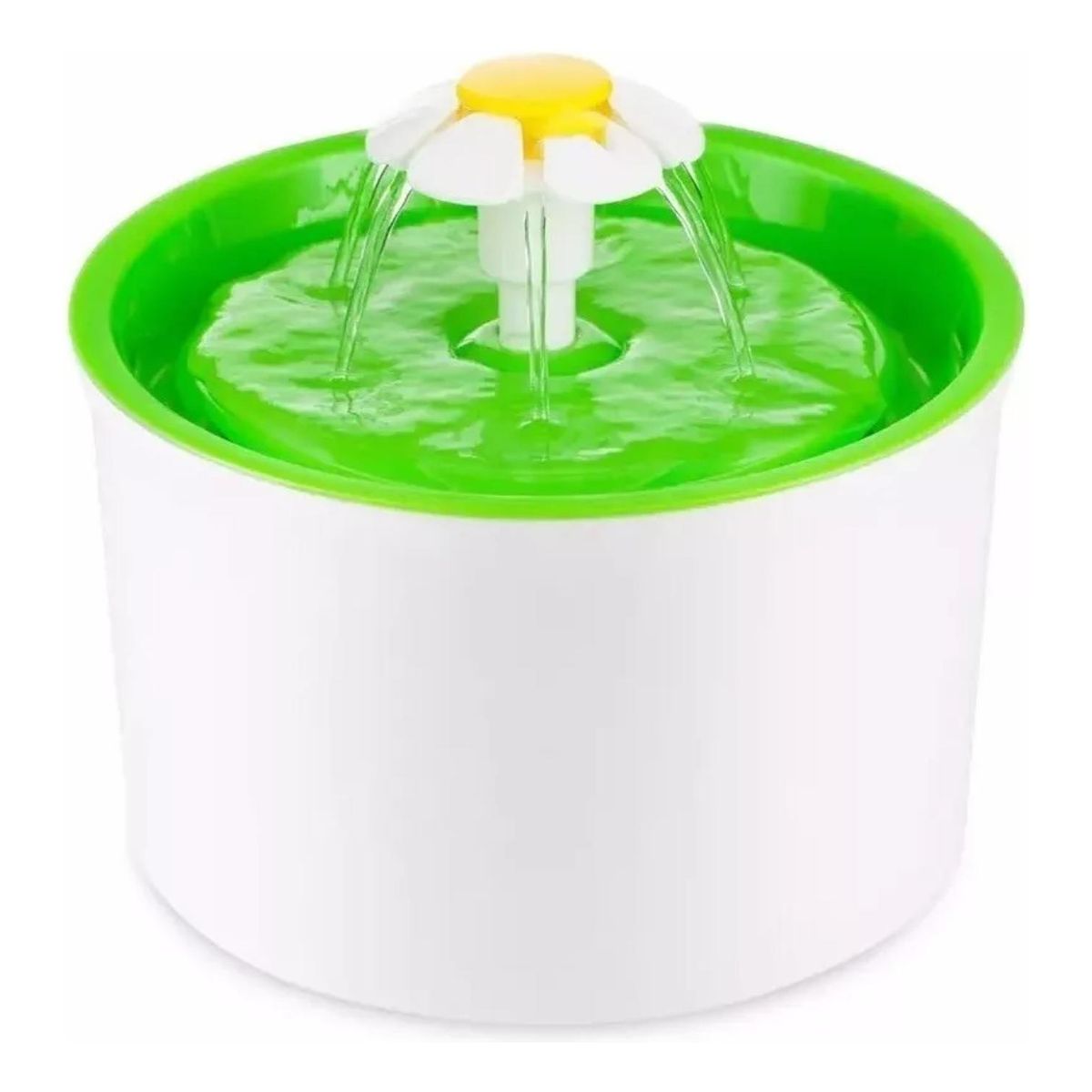 IMPORTCLICK - Bebedero Fuente Eléctrico Agua Mascotas 2 L Color Blanco Verde - Verde