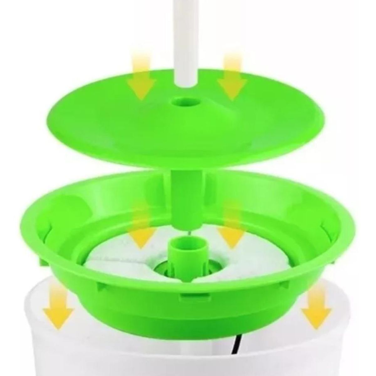 IMPORTCLICK - Bebedero Fuente Eléctrico Agua Mascotas 2 L Color Blanco Verde - Verde