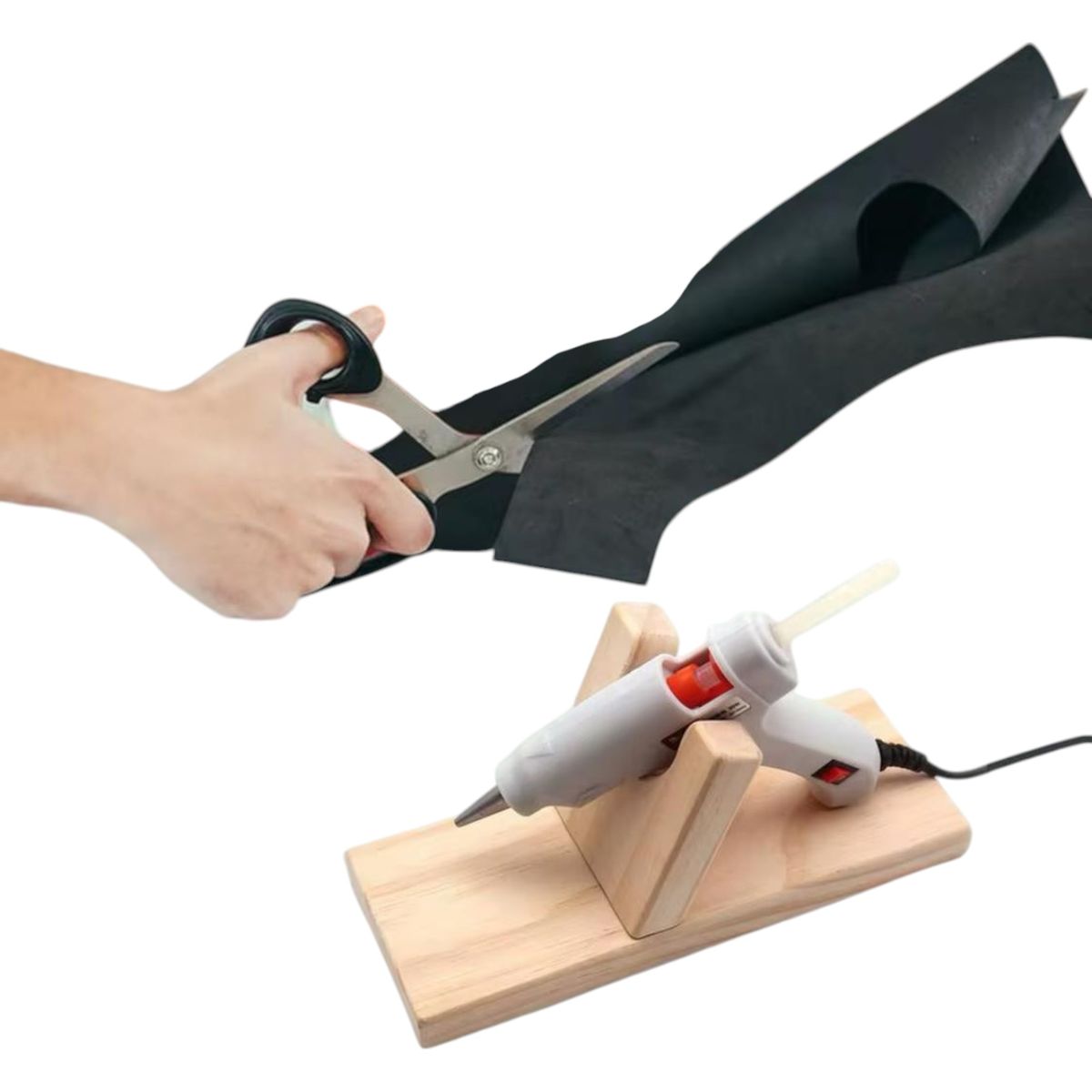 A - Soporte De Madera Para Pistola De Silicon Manualidades