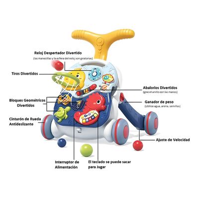 Imagen 2 del producto Caminadora Correpasillo mas Mesa Didáctica Infantil bebe 2en 1