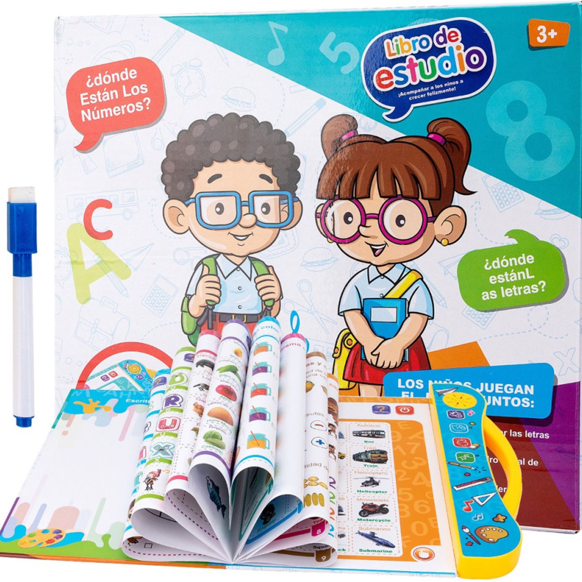 MDC - Libro ESTUDIO DIDACTICO Con Sonidos Aprendizaje Ingles Español
