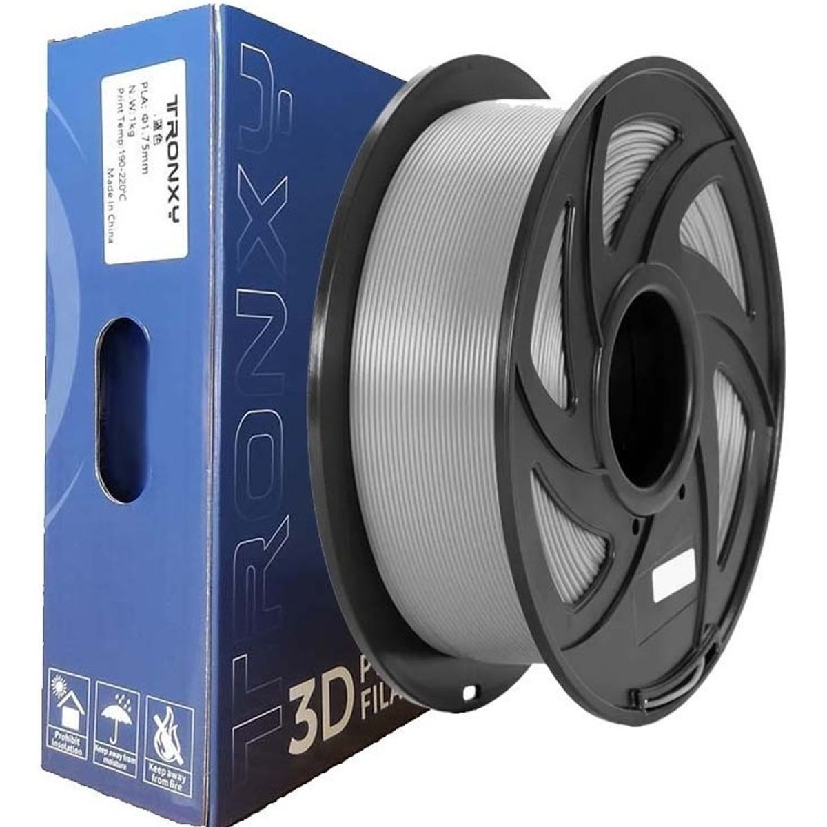 TODODESCUENTO - Filamento 3d Pla Tronxy De 1.75mm Y 1kg Plata