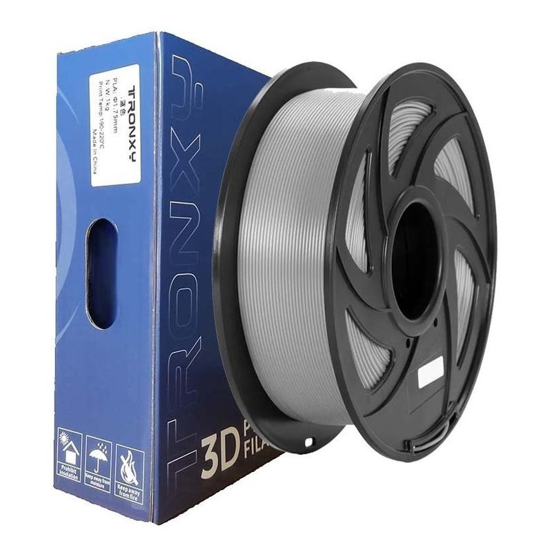 TODODESCUENTO - Filamento 3d Pla Tronxy De 1.75mm Y 1kg Plata