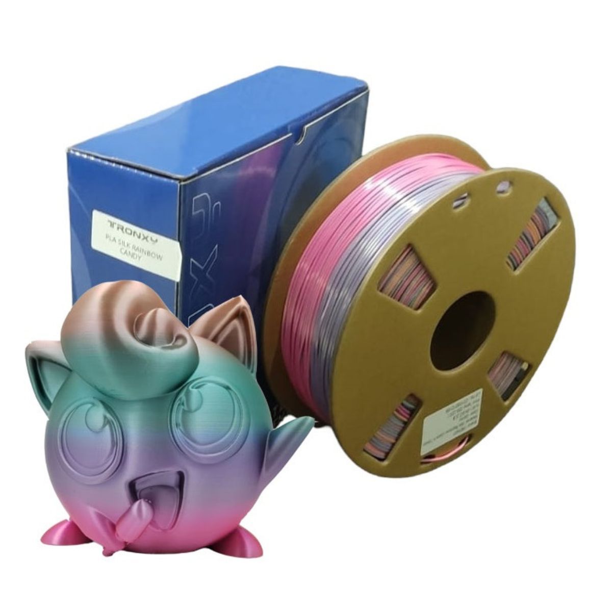 TODODESCUENTO - Filamento 3d Pla Seda Arcoiris Tronxy De 1.75mm Y 1kg-  CANDY