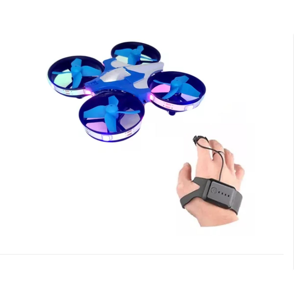 GENERICO - Mini Dron Recargable Con Luces Led Control Remoto De Manos T