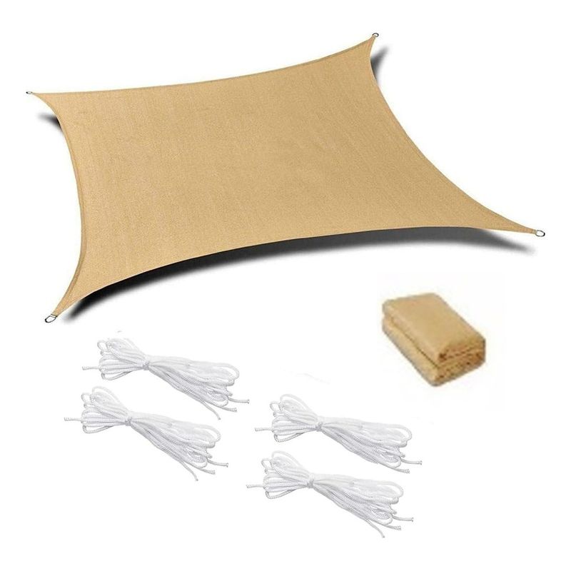 U BUY - Lona Sombreadora Toldo Vela Cuadrada 2x3 Permeable Tela