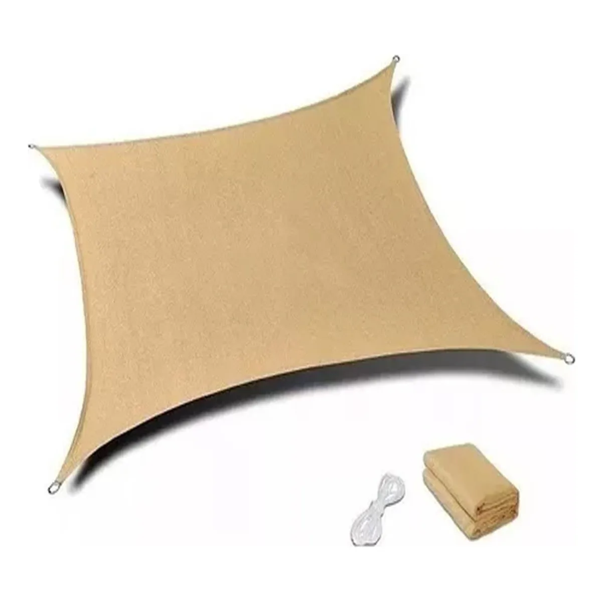 U BUY - Malla Sombreadora Toldo Vela Cuadrada 3x4 Mts Hdpe Beige