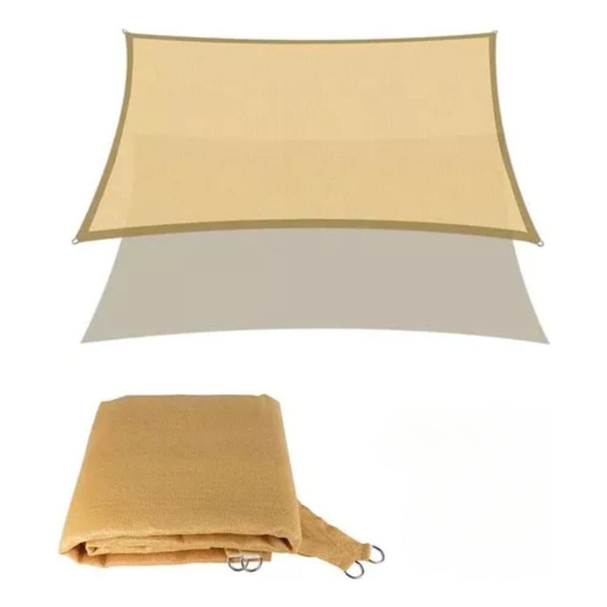 U BUY - Malla Sombreadora Toldo Vela Cuadrada 5x5 Beige