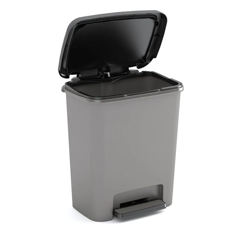 KETER - Basurero Compatta 25L Keter Gris Oscuro