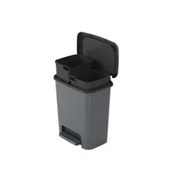 KETER - Basurero Compatta 25L Gris Oscuro