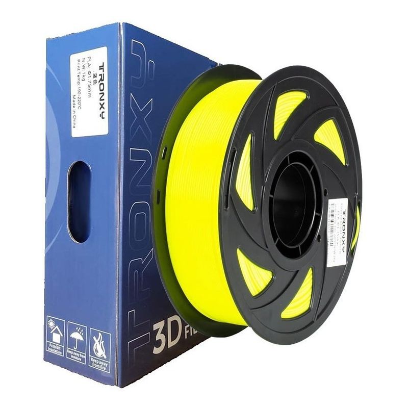 TODODESCUENTO - Filamento 3d Pla Tronxy De 1.75mm Y 1kg Amarillo Fluorecente