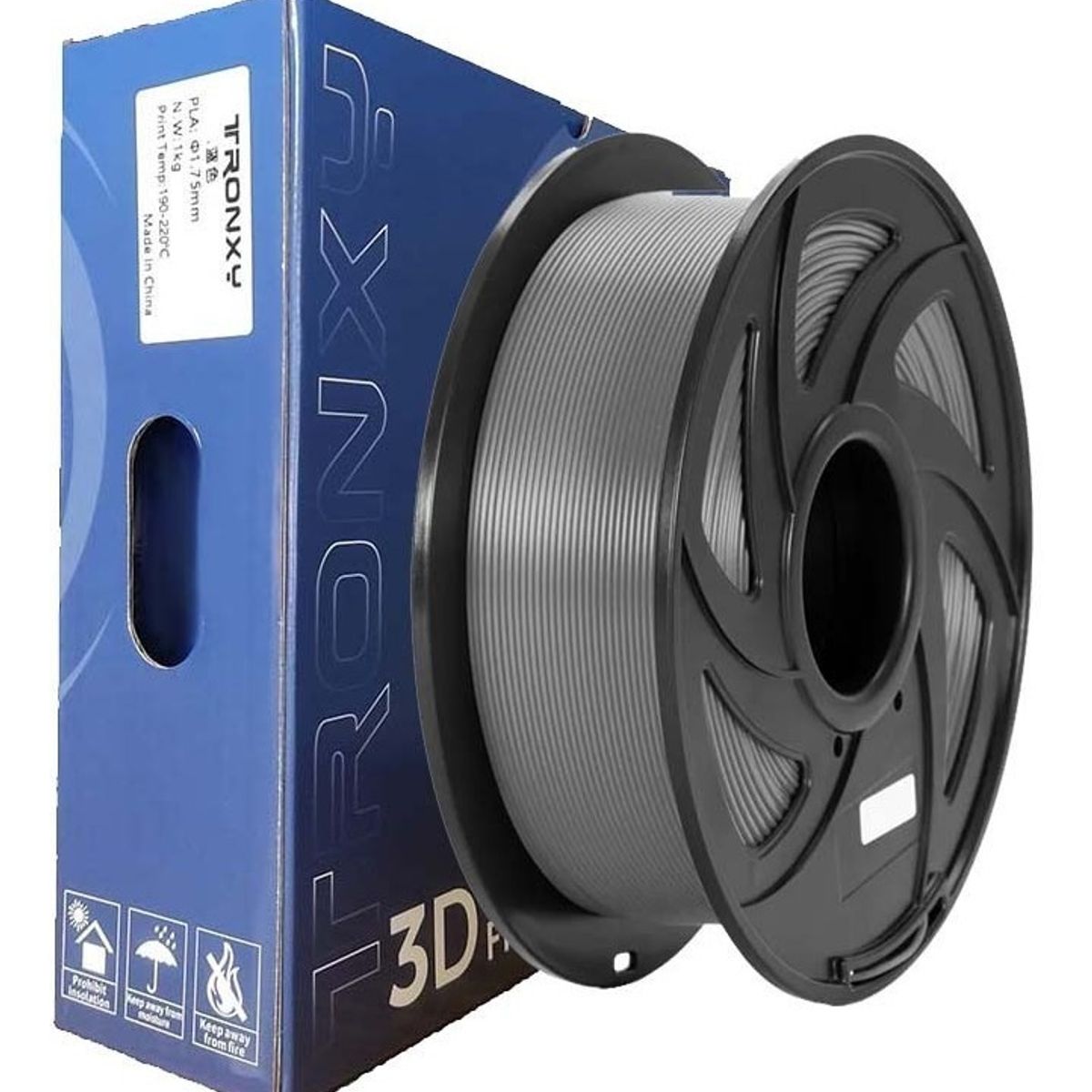 TODODESCUENTO - Filamento 3d Pla Tronxy De 1.75mm Y 1kg Gris