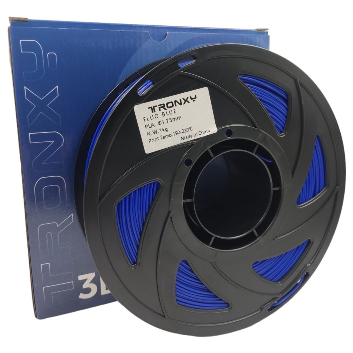 TODODESCUENTO - Filamento 3d Pla Tronxy De 1.75mm Y 1kg Azul Fluorecente