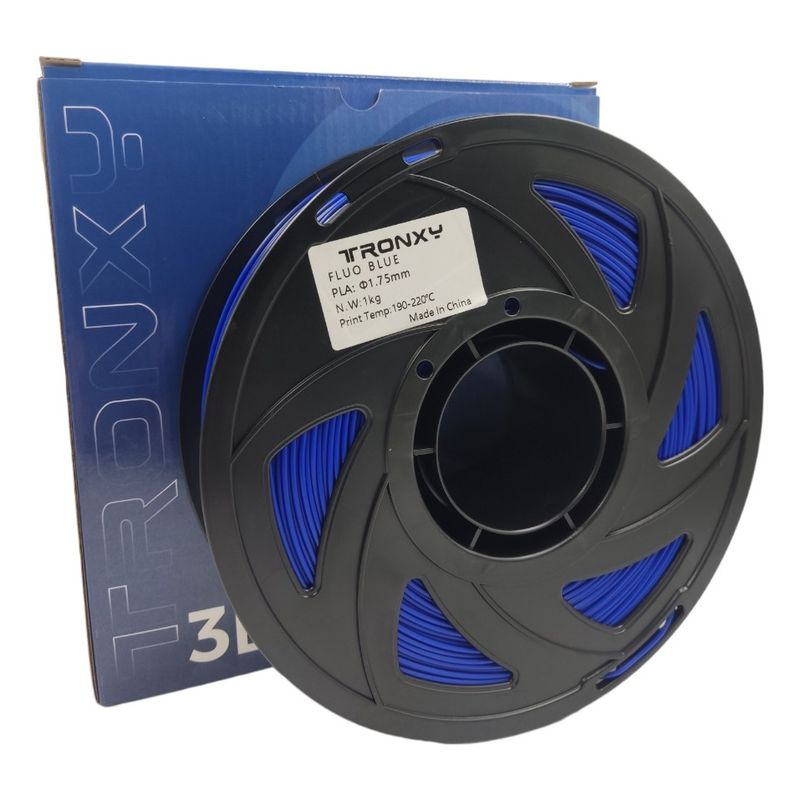 TODODESCUENTO - Filamento 3d Pla Tronxy De 1.75mm Y 1kg Azul Fluorecente