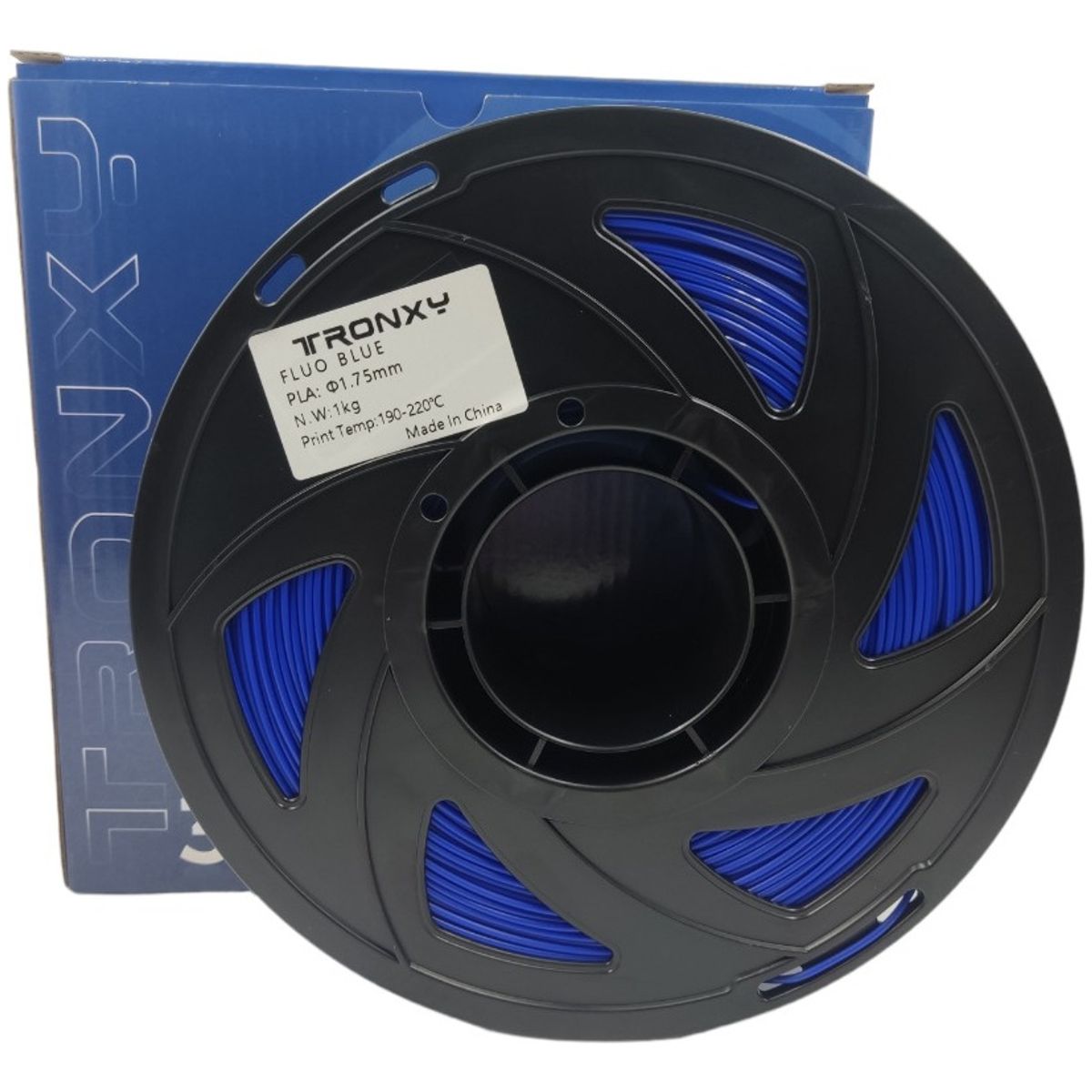 TODODESCUENTO - Filamento 3d Pla Tronxy De 1.75mm Y 1kg Azul Fluorecente