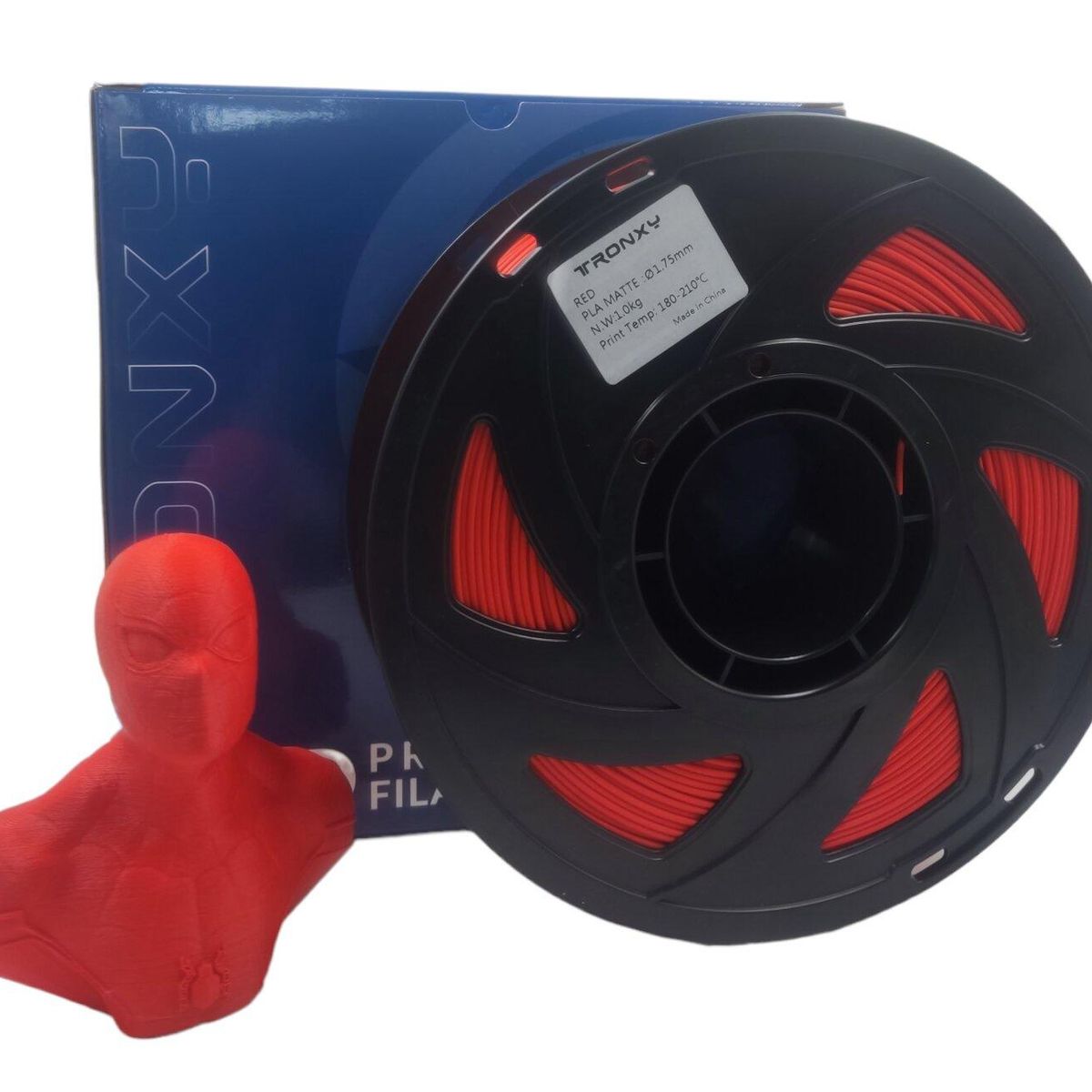 TODODESCUENTO - Filamento 3d Pla Tronxy De 1.75mm Y 1kg Rojo