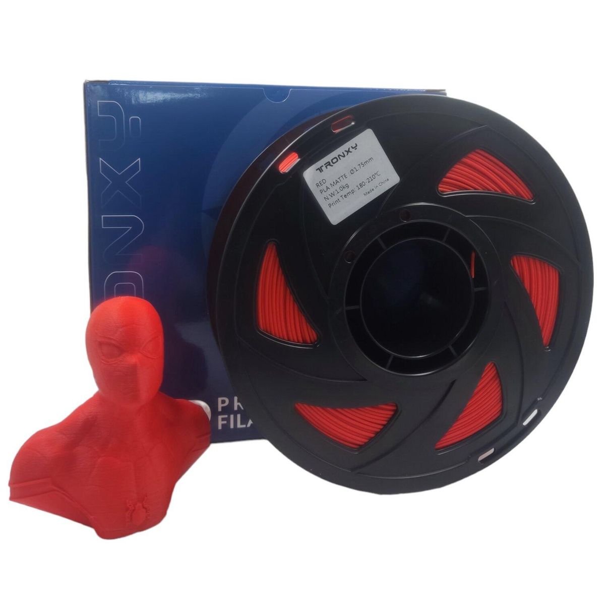 TODODESCUENTO - Filamento 3d Pla Tronxy De 1.75mm Y 1kg Rojo