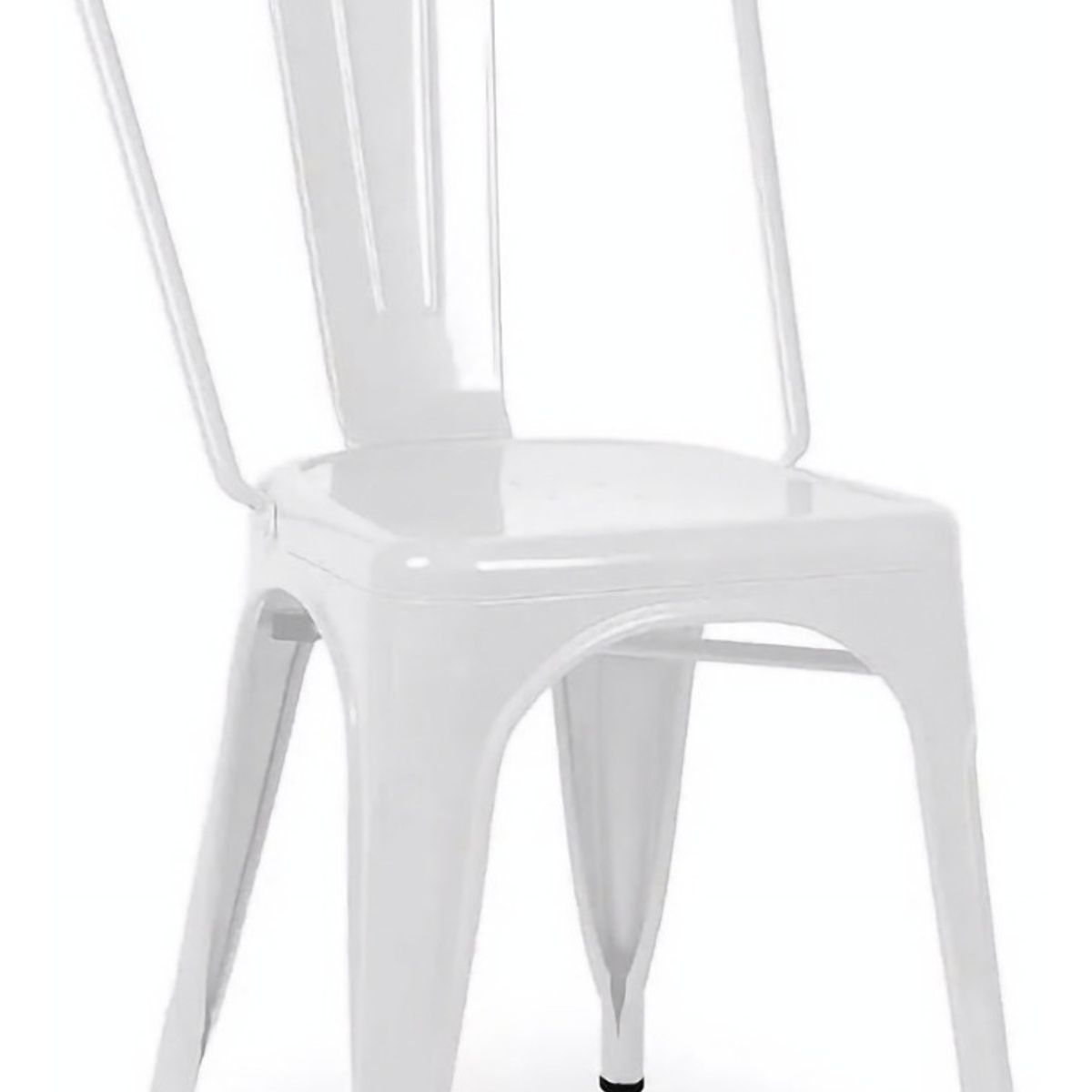 TODODESCUENTO - Pack 4 Sillas Tolix Color Blanco Mate, Comedor, Restorant
