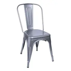 TODODESCUENTO - Pack 4 Sillas Tolix Color Gris, Comedor, Evento, Restaurant