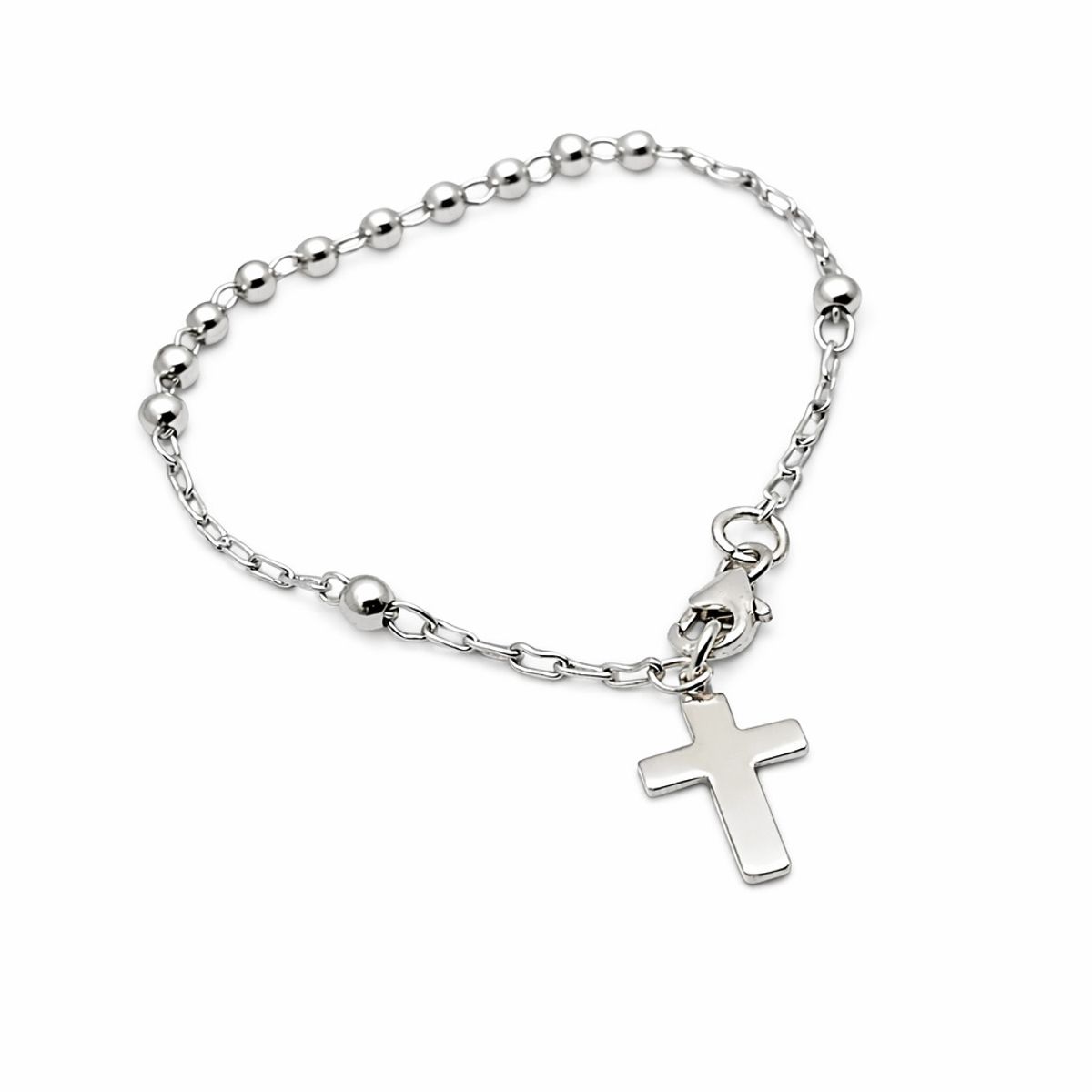 JOYAS MYTOKE - Pulsera Denario de Plata Fina 925 Rosario Unisex