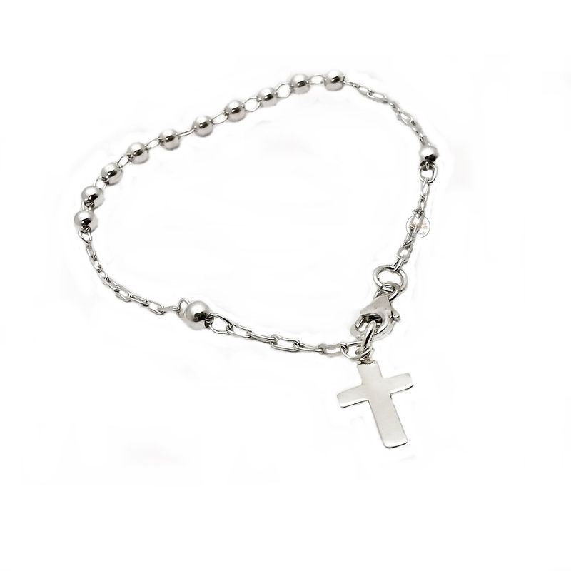 JOYAS MYTOKE - Pulsera Denario de Plata Fina 925 Rosario Unisex