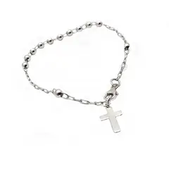 JOYAS MYTOKE - Pulsera Denario de Plata Fina 925 Rosario Unisex