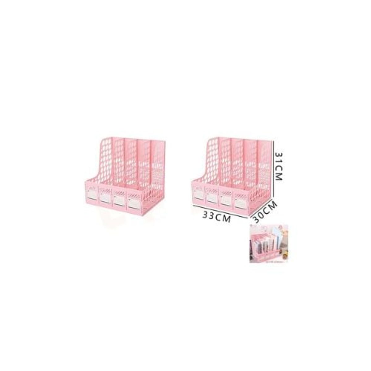 GENERICO - Estantes De Archivos Rosado 33 30 31 Cm.