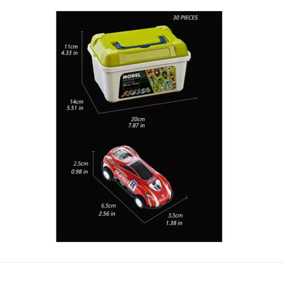 GENERICO - Set De 30 Autos  De Metal