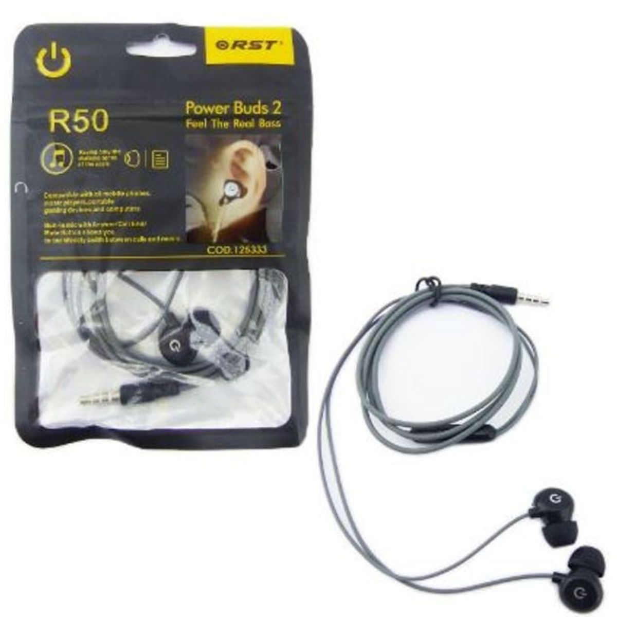 OEM - AUDIFONO IN EAR CON MICROFONO RST MODELO R50 EN BOLSA.