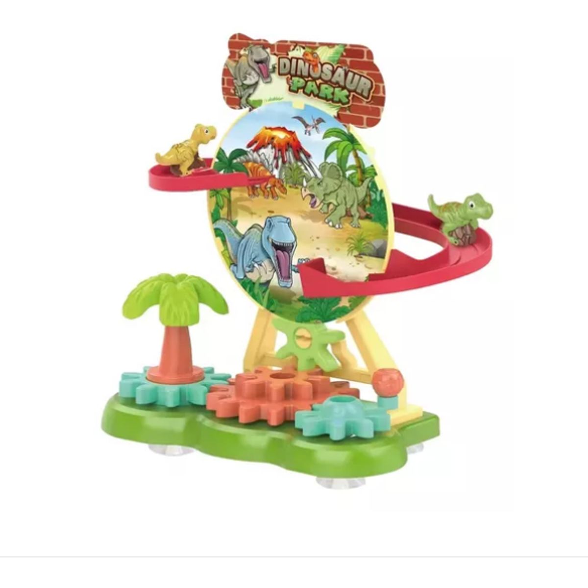 GENERICO - Pista Deslizamiento Rueda Engranajes Dinosaurios