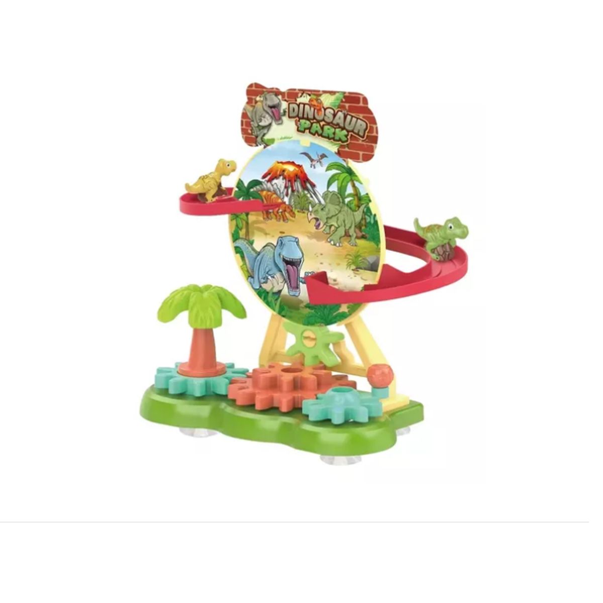 GENERICO - Pista Deslizamiento Rueda Engranajes Dinosaurios