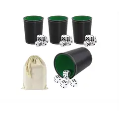 GENERICO - Juego De 4 Cachos Eco Cuero Negro Con Bolsa Almacenamiento