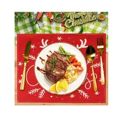 GENERICO - Manteles Individual Navidad Decoración De Mesa Navideña 6pcs