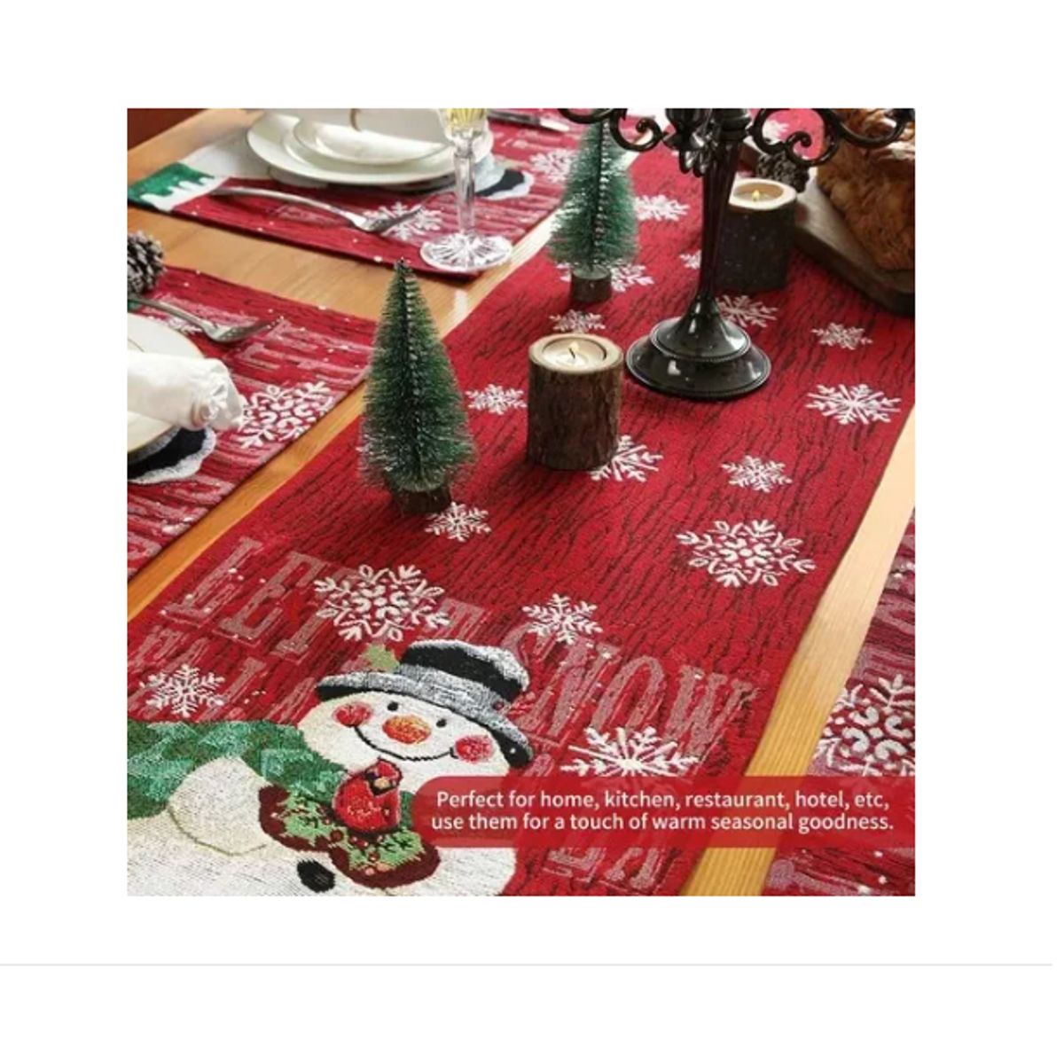 GENERICO - Camino De Mesa Con Adornos Navideños Decoración 33x182