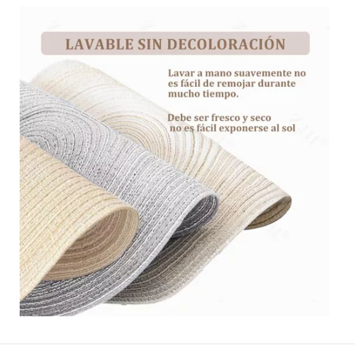 GENERICO - Set 4 Individuales Dehilo De Algodón De Color Sólido Nórdico