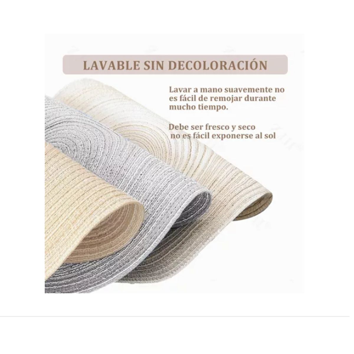 GENERICO - Set 4 Individuales Dehilo De Algodón De Color Sólido Nórdico